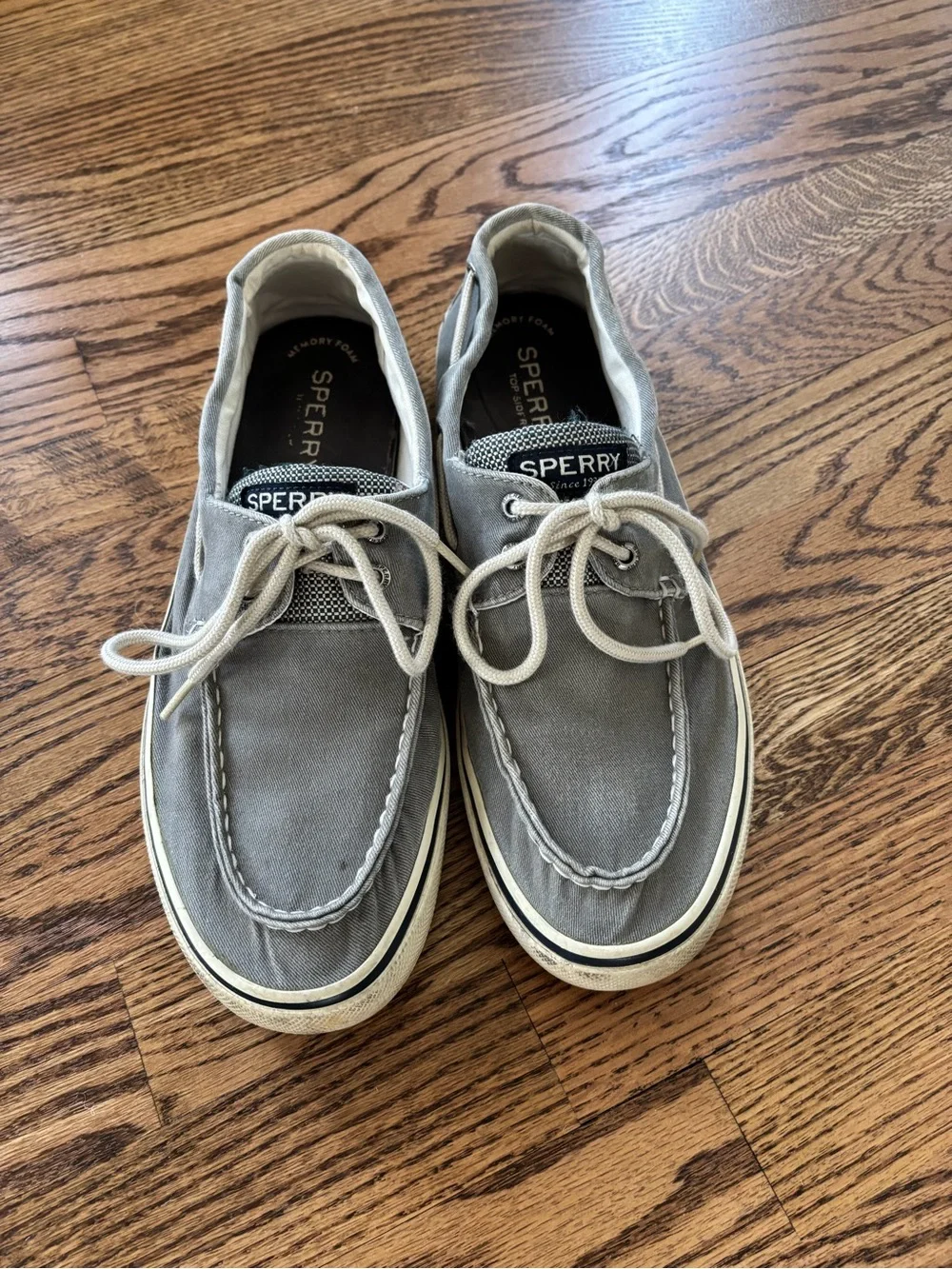 Sperry Men’s Gray Canvas Classic Boat Shoes